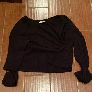 Women's Black Long Sleeve Top